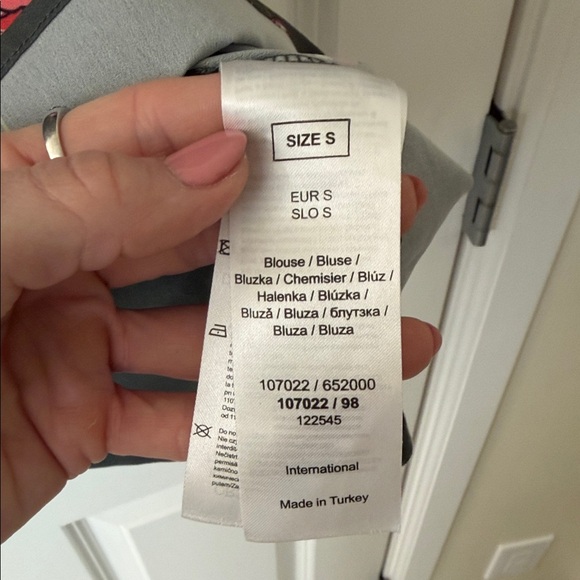 Black Floral Scoop Neck Camisole with Pink Blooms - Picture 5 of 7